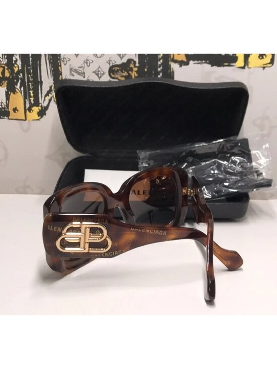 TNEW AUTHENTIC Balenciaga Tortoise Shell Sunglasses BB0069s 002 main image 7